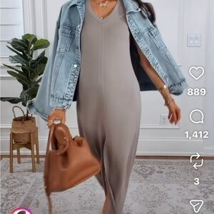 Dark teal Blue Maxi Dress